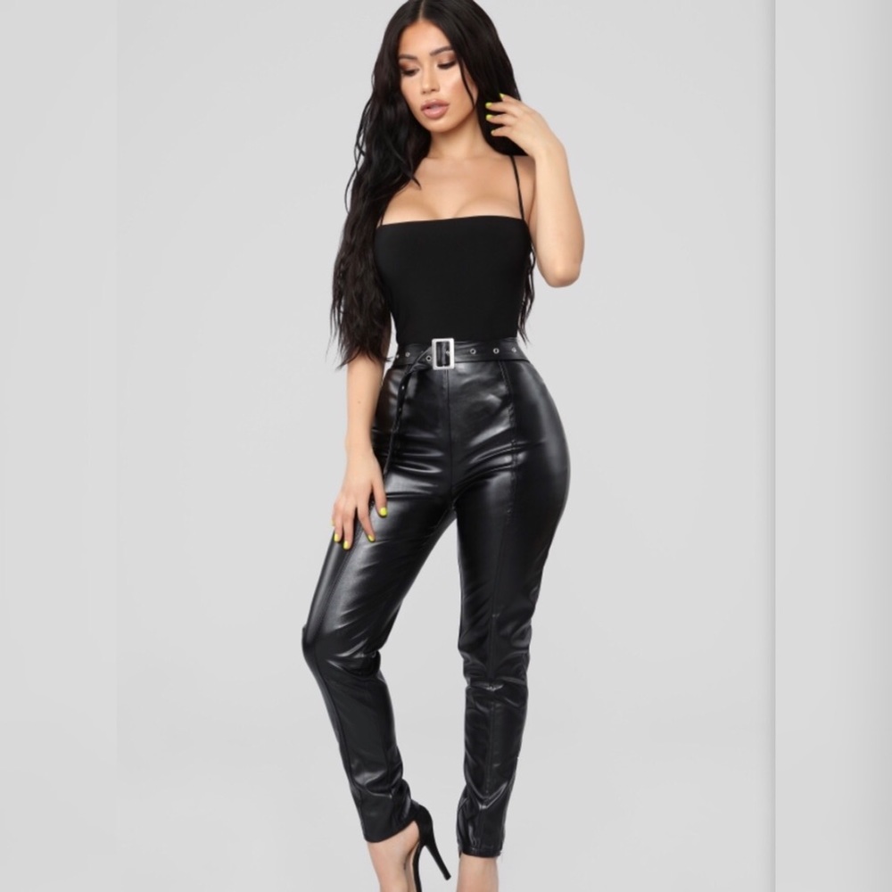 Faux leather ride pants NWT